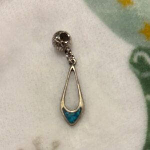 Elegant Silver and Blue Teardrop Pendant